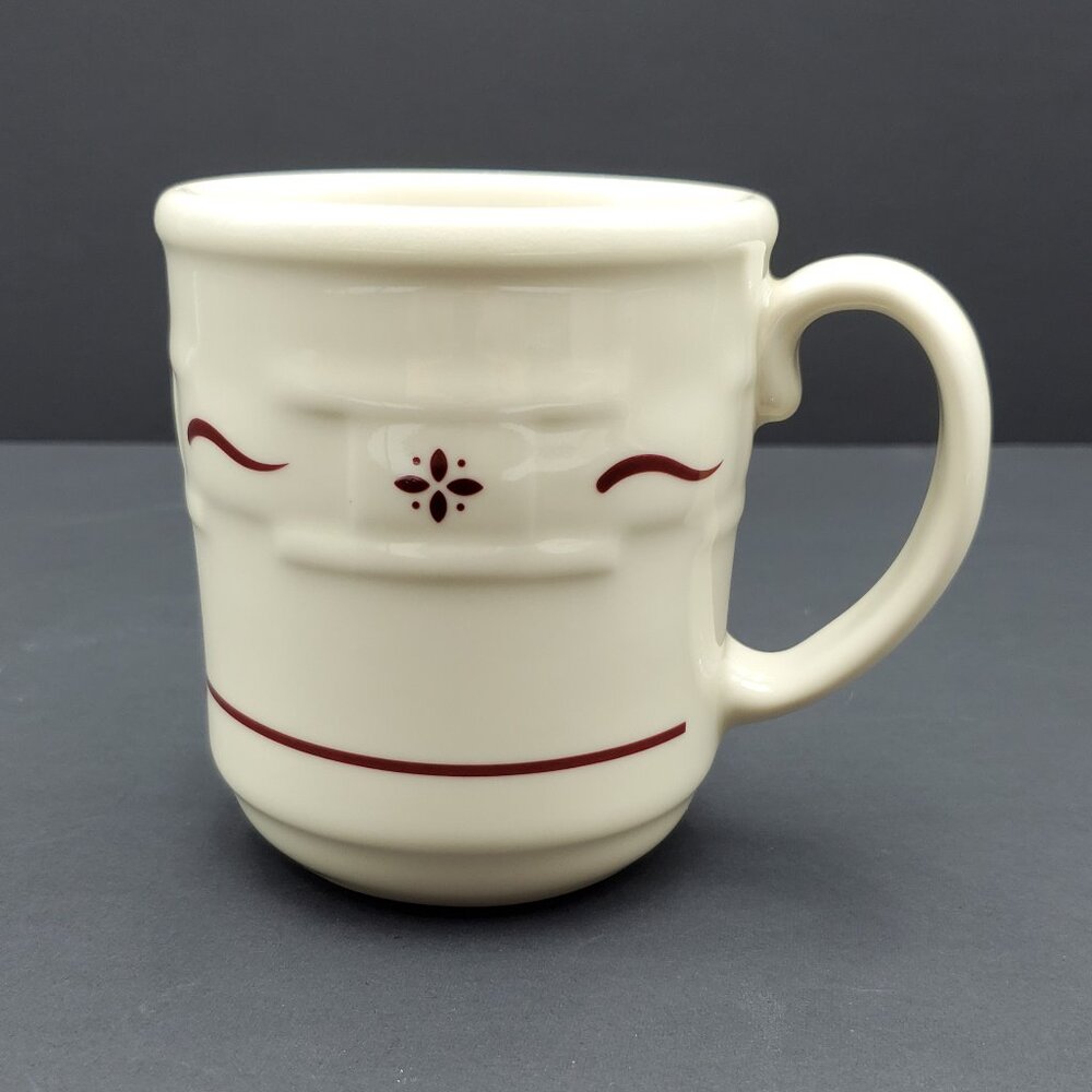 Longaberger Pottery Woven Traditions Red Mug Coffee Cup Teacup